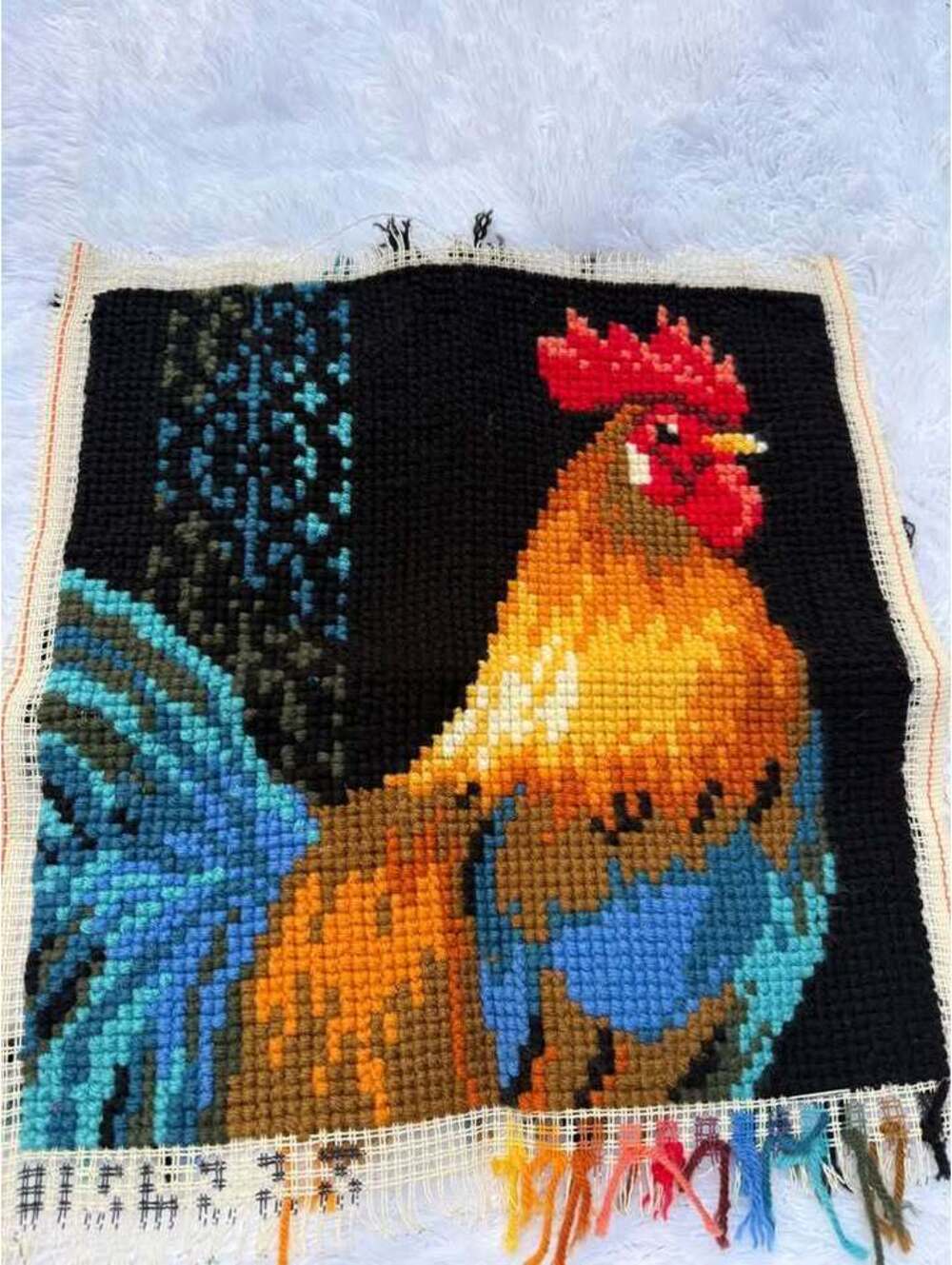 Vintage Rooster Needlepoint Canvas